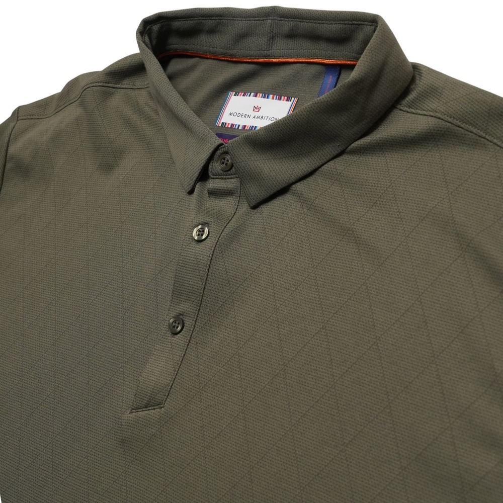 Modern Ambition Shirt Mens XXL Green Polo Technical Stretch Golf Casual